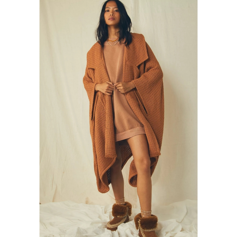 Free People | Mile High Waffle Knit Oversized Poncho